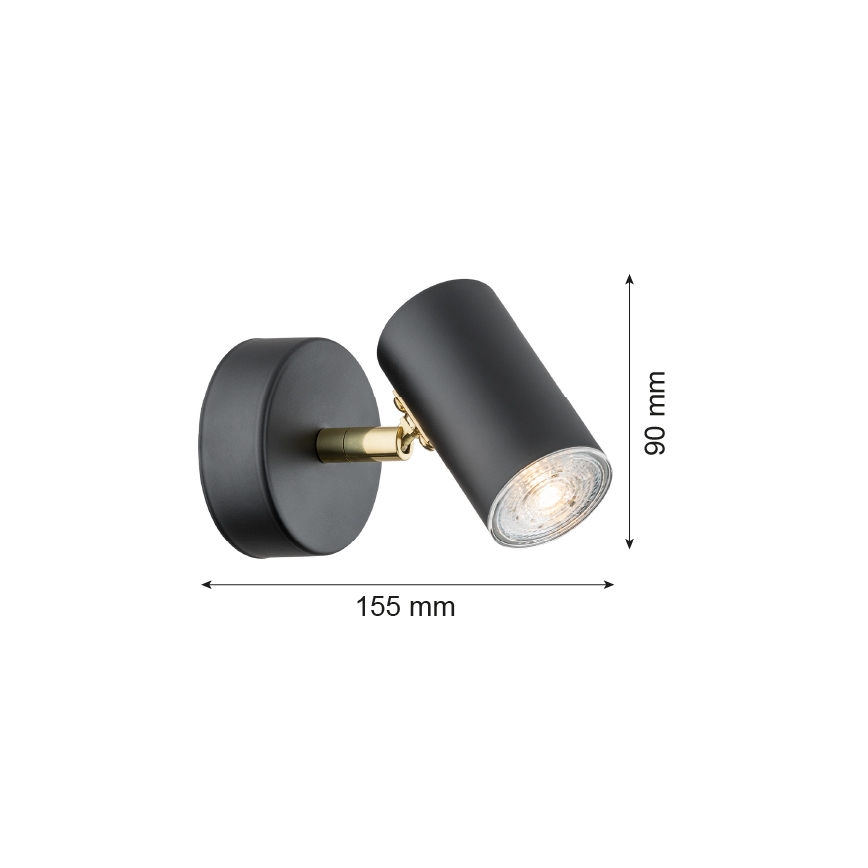 Argon 4210 - Stropní bodové svítidlo LAGOS 1xGU10/5W/230V černá/mosaz