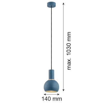 Argon 4216 - Lustr na lanku SINES 1xE27/15W/230V pr. 14 cm modrá