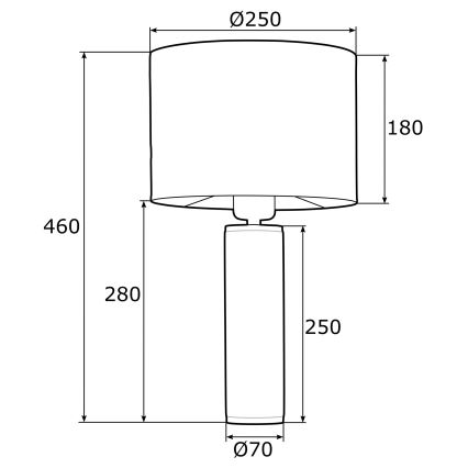 Argon 4232 - Stolní lampa ALMADA 1xE27/15W/230V černá/bílá/mosaz