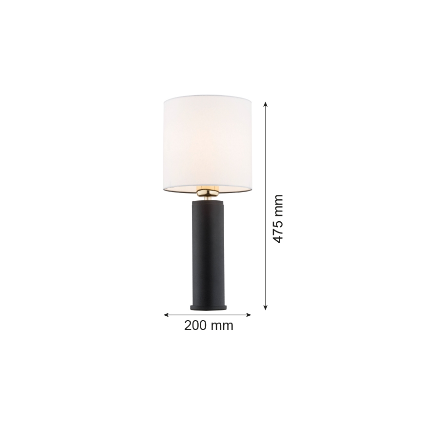 Argon 4233 - Stolní lampa ALMADA 1xE27/15W/230V černá/bílá