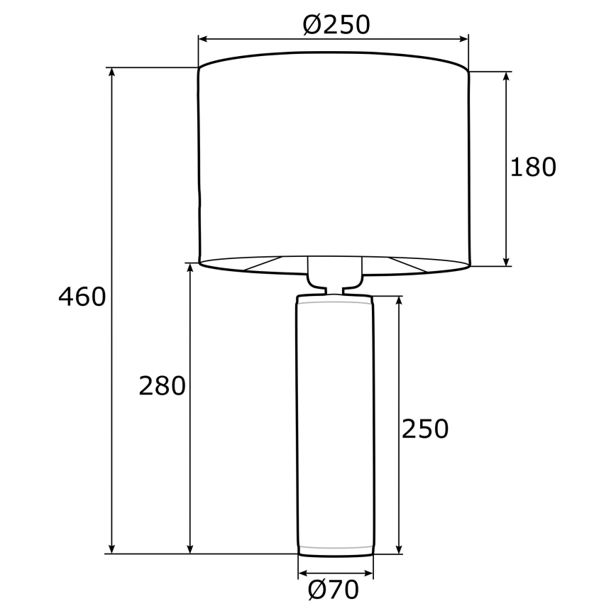 Argon 4234 - Stolní lampa ALMADA 1xE27/15W/230V černá/mosaz