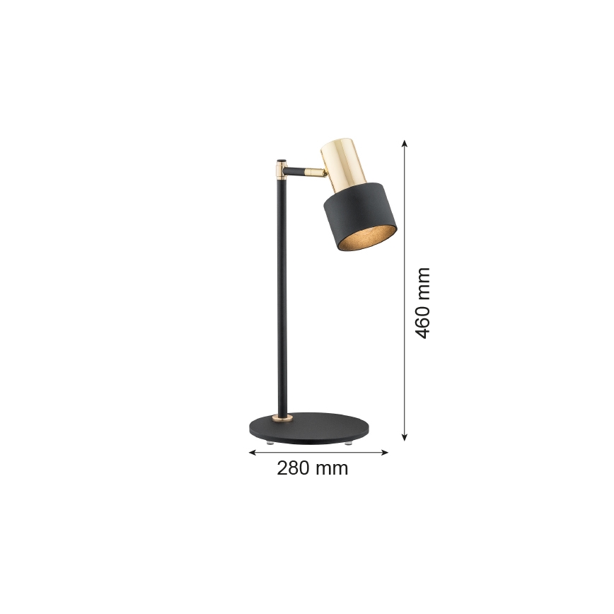 Argon 4257 - Stolní lampa DORIA 1xE27/15W/230V černá/mosaz