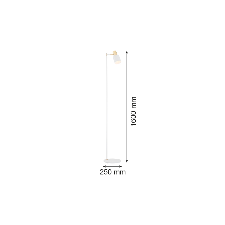 Argon 4258 - Stojací lampa DORIA 1xE27/15W/230V bílá/mosaz