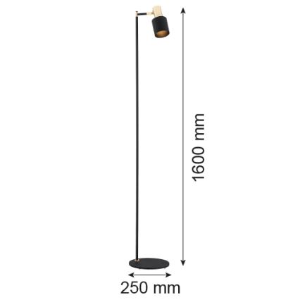 Argon 4259 - Stojací lampa DORIA 1xE27/15W/230V černá/mosaz