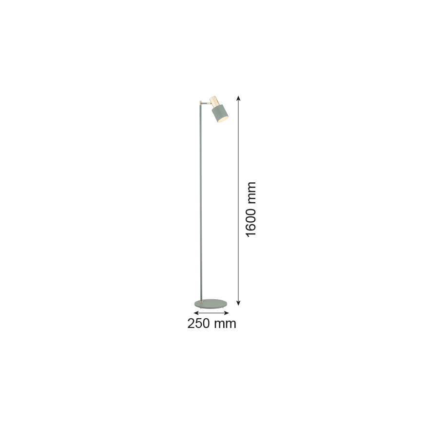 Argon 4271 - Stojací lampa DORIA 1xE27/15W/230V zelená/mosaz
