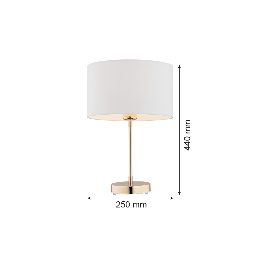 Argon 4301 - Stolní lampa KARIN 1xE27/15W/230V bílá/mosaz