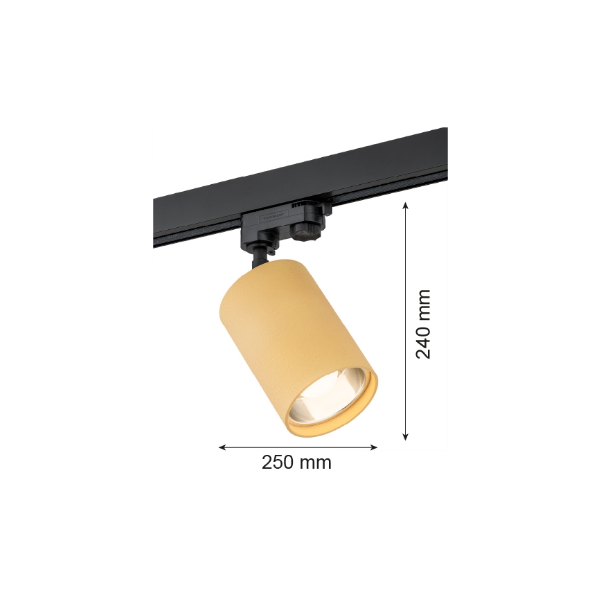 Argon 4304 - Bodové svítidlo do lištového systému BERGEN 1xE27/15W/230V zlatá