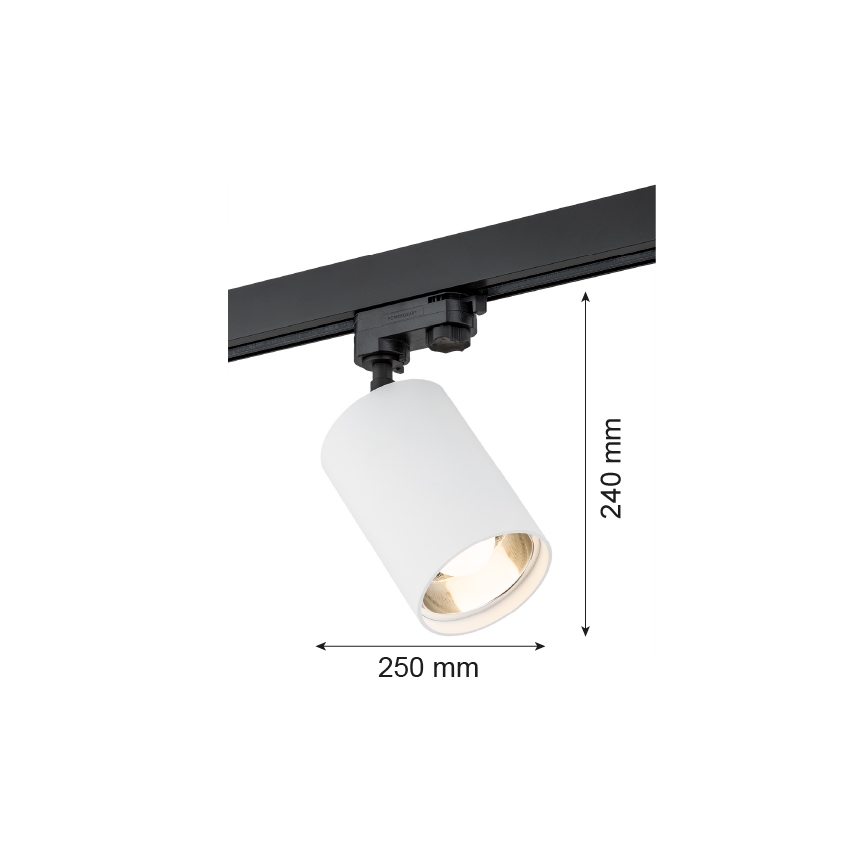 Argon 4305 - Bodové svítidlo do lištového systému BERGEN 1xE27/15W/230V bílá