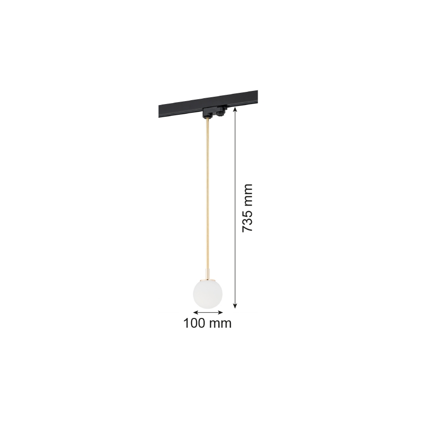 Argon 4308 - Lustr na tyči do lištového systému BANG 1xG9/6W/230V mosaz
