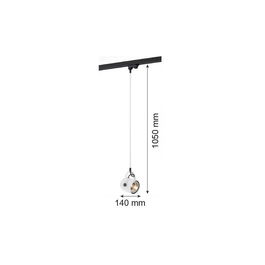 Argon 4312 - Lustr do lištového systému NET 1xE27/15W/230V bílá