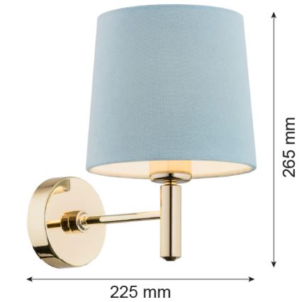 Argon 4347 - Nástěnné svítidlo PONTE 1xE27/15W/230V šedá/mosaz
