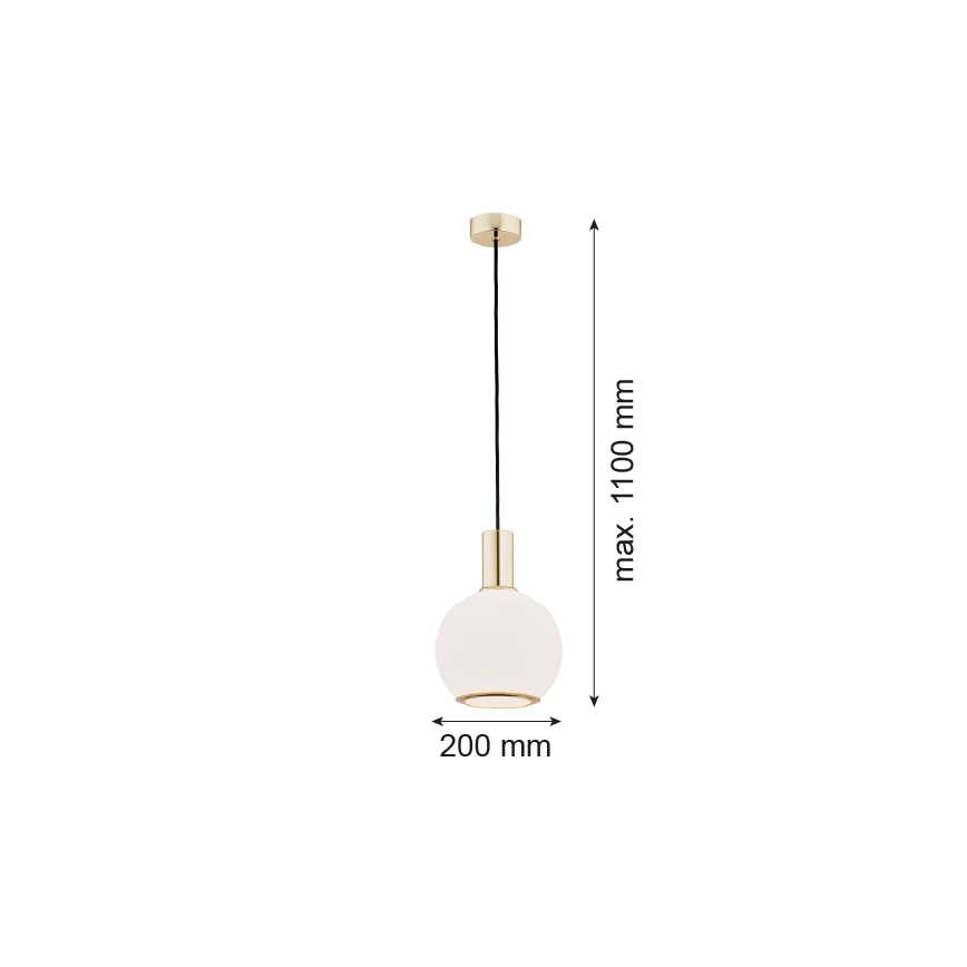 Argon 4357 - Lustr na lanku SAGUNTO 1xE27/15W/230V pr. 20 cm mosaz