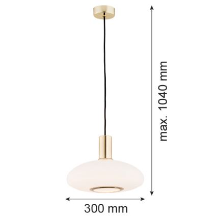 Argon 4358 - Lustr na lanku SAGUNTO 1xE27/15W/230V pr. 30 cm mosaz