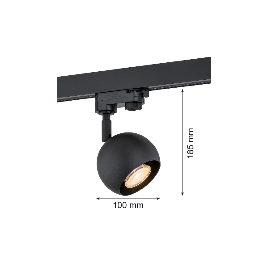 Argon 4379 - Bodové svítidlo do lištového systému MURI 1xGU10/5W/230V černá