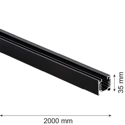 Argon 4380 - Lištový systém 2 m černá