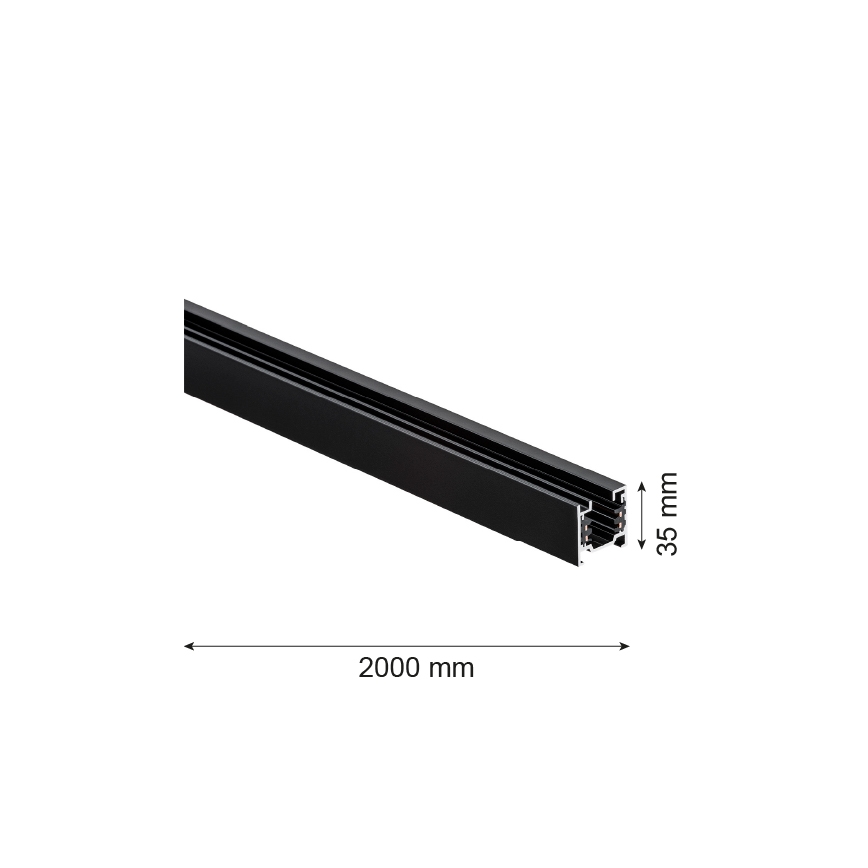 Argon 4380 - Lištový systém 2 m černá