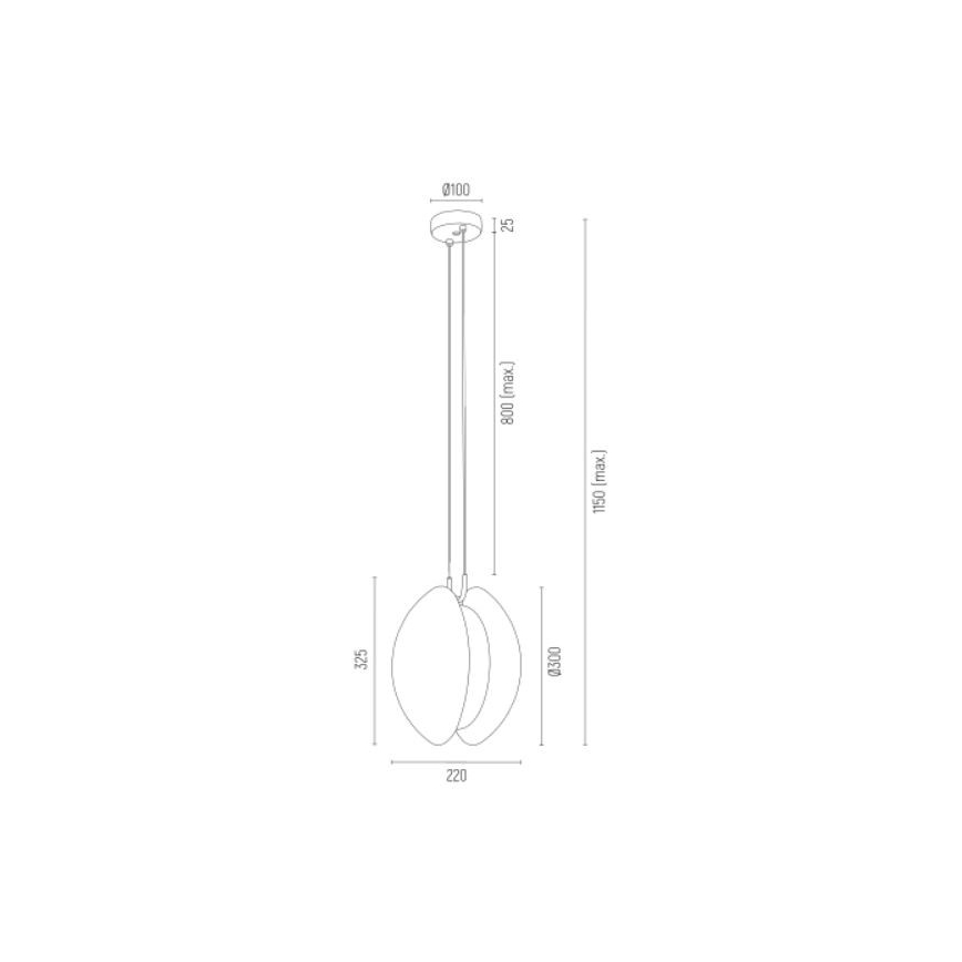 Argon 4679 - Lustr na lanku BUFFALO 1xE27/15W/230V mosaz