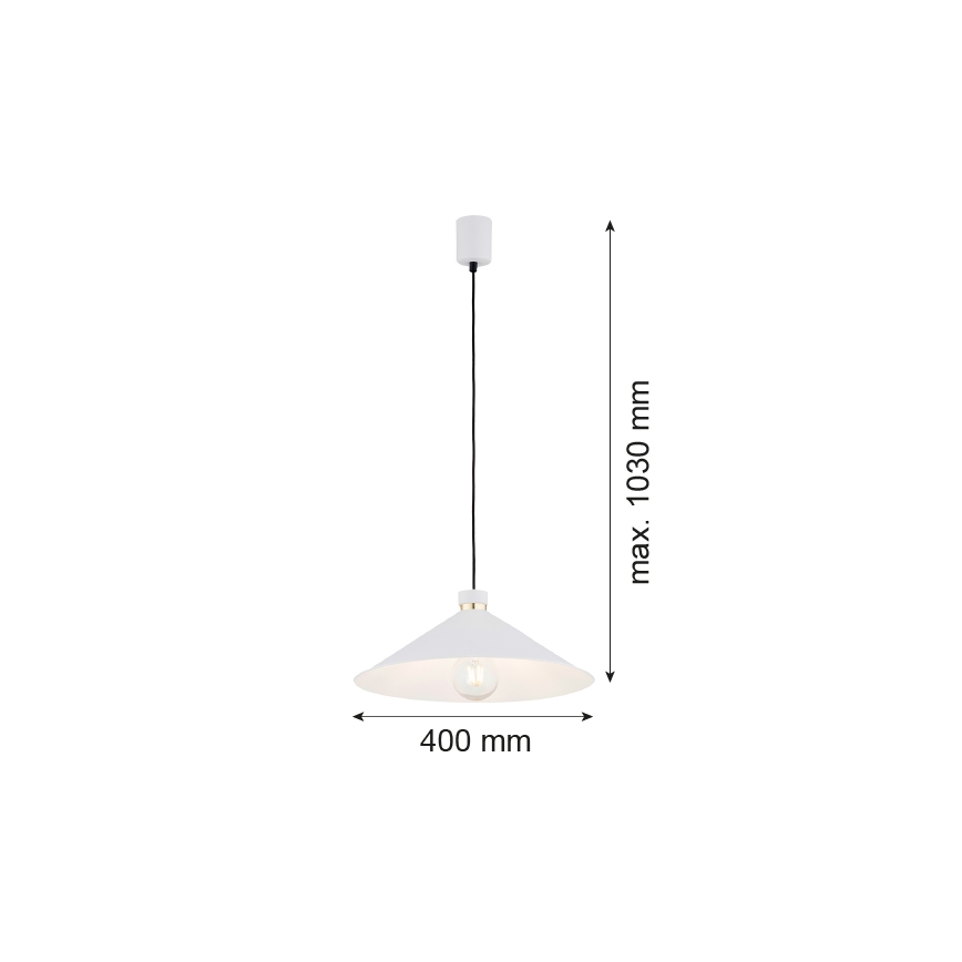 Argon 4693 - Lustr na lanku NASHVILLE 1xE27/15W/230V bílá