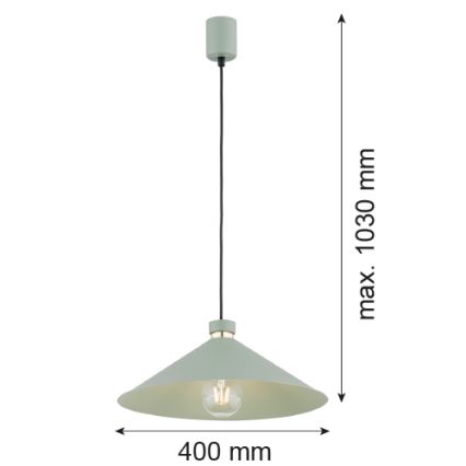 Argon 4694 - Lustr na lanku NASHVILLE 1xE27/15W/230V zelená
