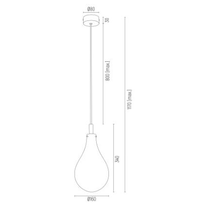 Argon 4696 - Lustr na lanku OAKLAND 1xG9/6W/230V