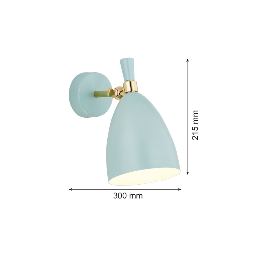 Argon 4700 - Nástěnné svítidlo CHARLOTTE 1xE27/15W/230V modrá/zlatá