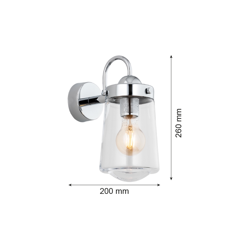 Argon 4719 - Koupelnové nástěnné svítidlo PASADENA 1xE27/15W/230V IP44