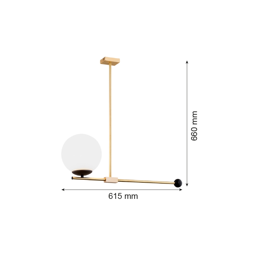 Argon 4738 - Lustr na tyči MEGAN 1xE14/7W/230V