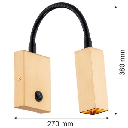 Argon 4743 - Flexibilní lampička ROCKSTAR 1xG9/6W/230V zlatá