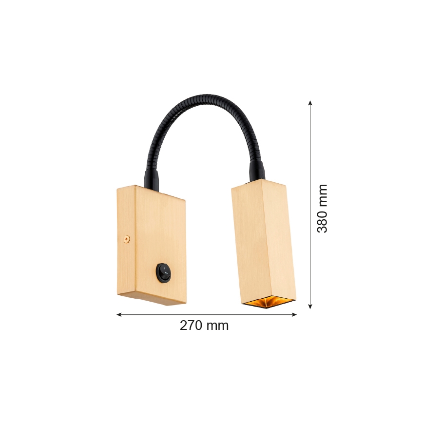 Argon 4743 - Flexibilní lampička ROCKSTAR 1xG9/6W/230V zlatá