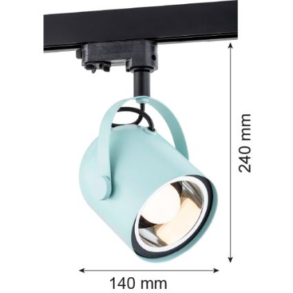 Argon 4747 - Bodové svítidlo do lištového systému NET 1xE27/15W/230V modrá