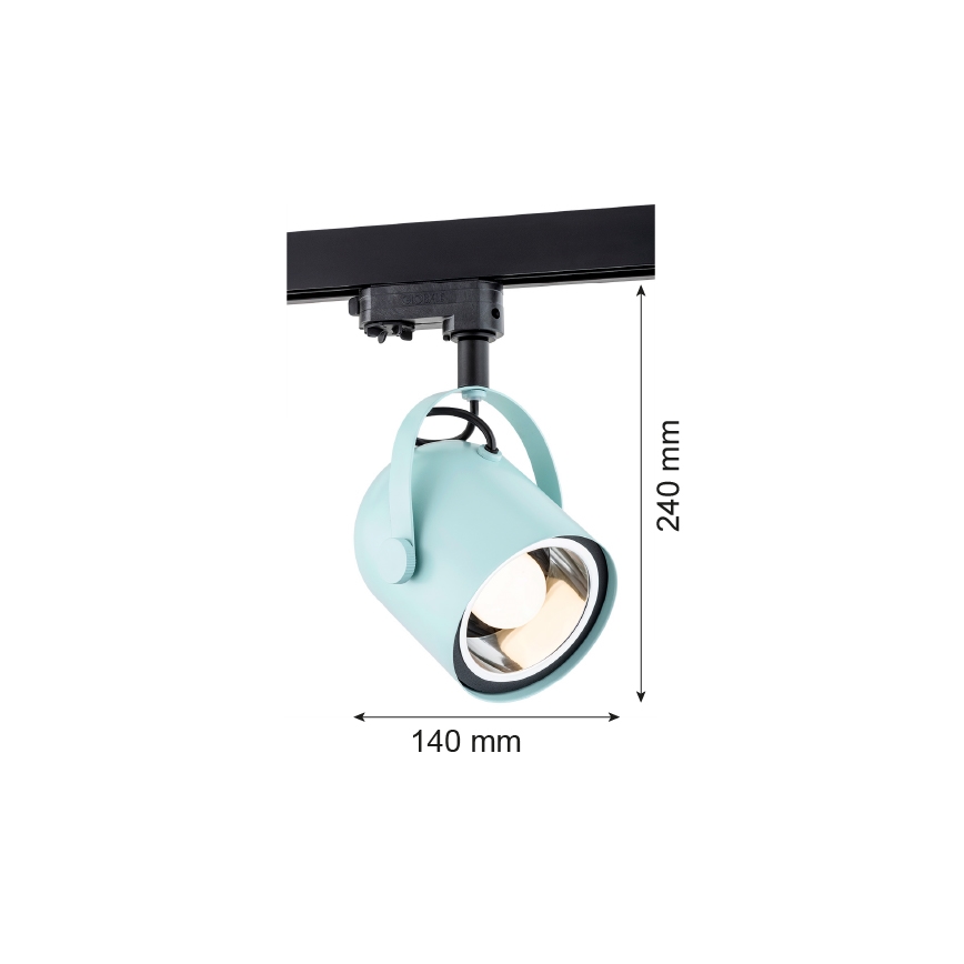 Argon 4747 - Bodové svítidlo do lištového systému NET 1xE27/15W/230V modrá