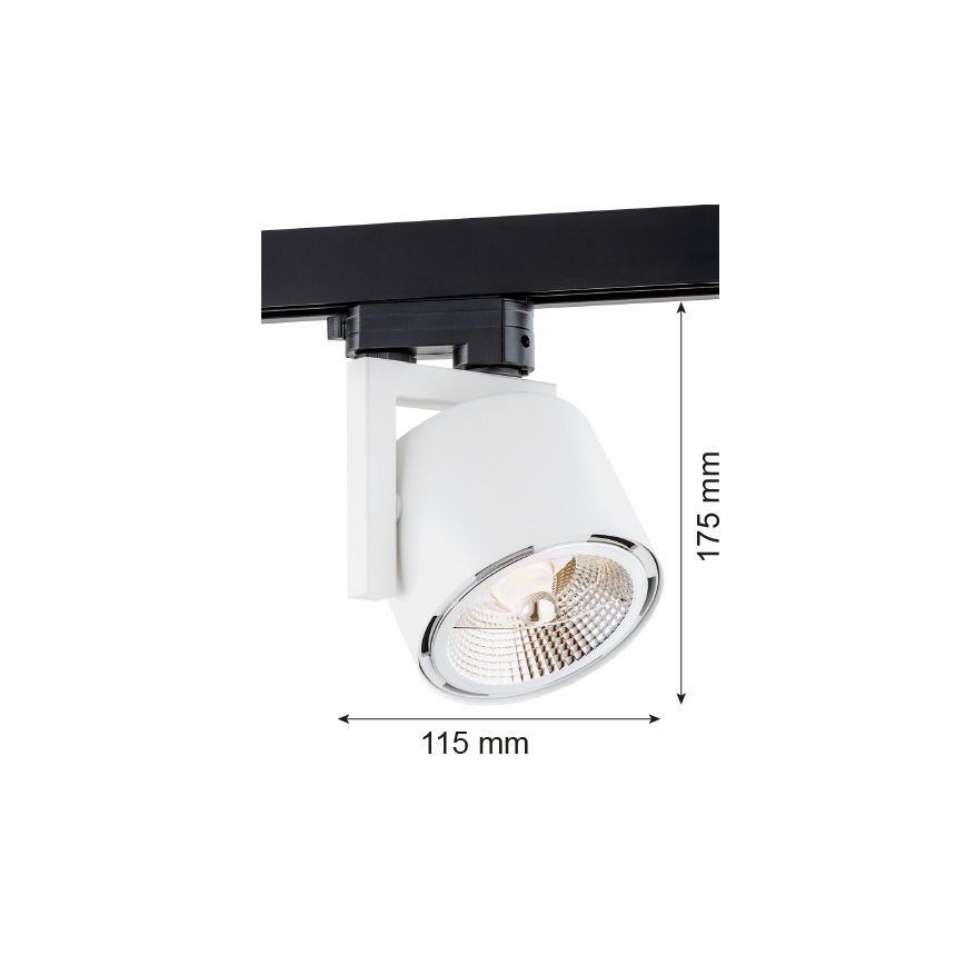 Argon 4750 - Bodové svítidlo do lištového systému ALTO 1xGU10-AR111/12W/230V bílá