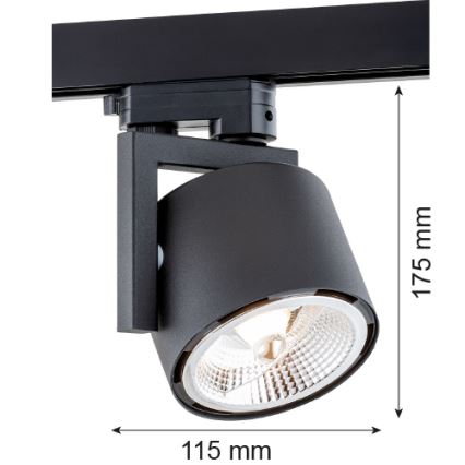 Argon 4751 - LED Bodové svítidlo do lištového systému ALTO 1xGU10-AR111/12W/230V černá