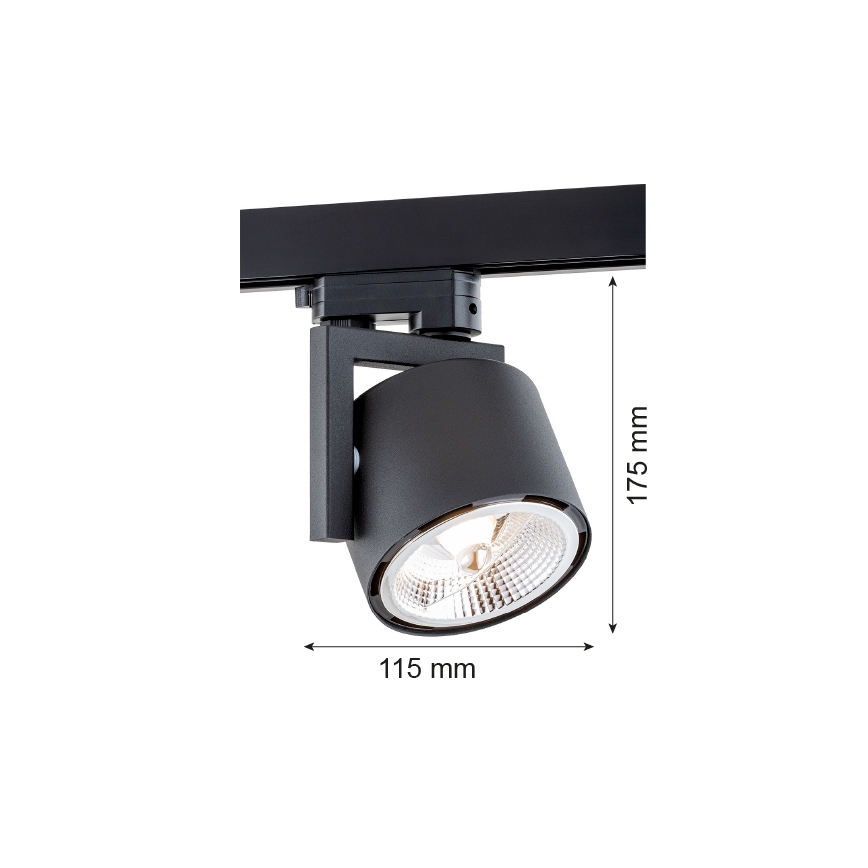 Argon 4751 - LED Bodové svítidlo do lištového systému ALTO 1xGU10-AR111/12W/230V černá