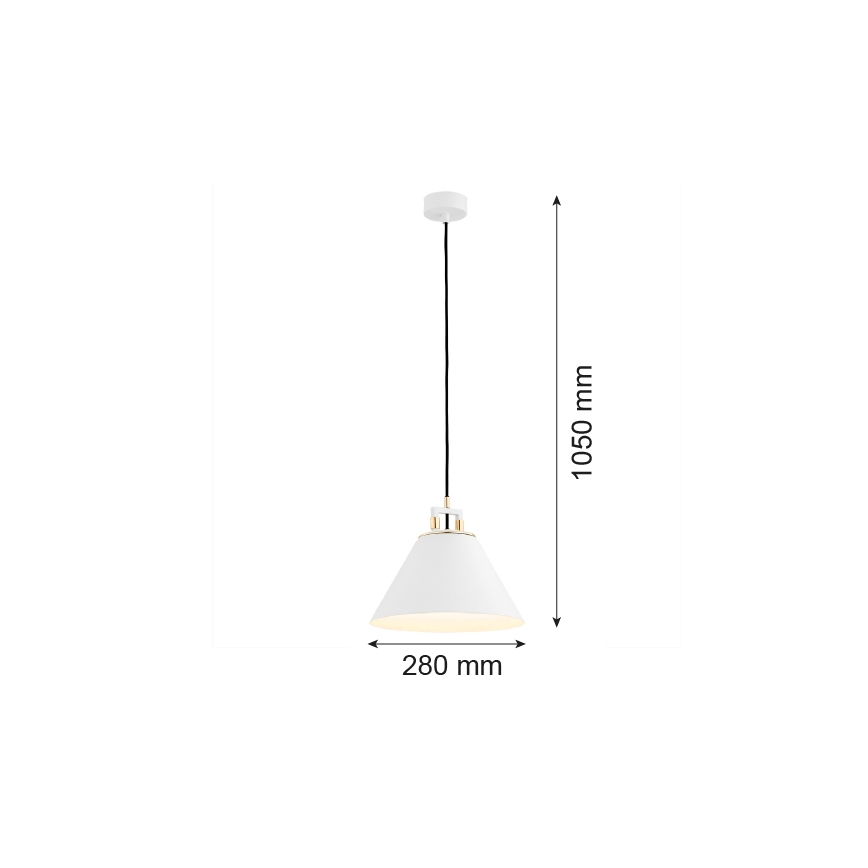 Argon 4914 - Lustr na lanku ORTE 1xE27/15W/230V bílá