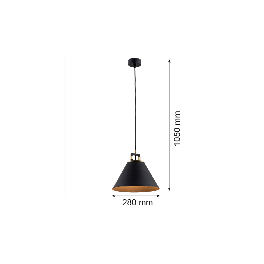 Argon 4915 - Lustr na lanku ORTE 1xE27/15W/230V černá