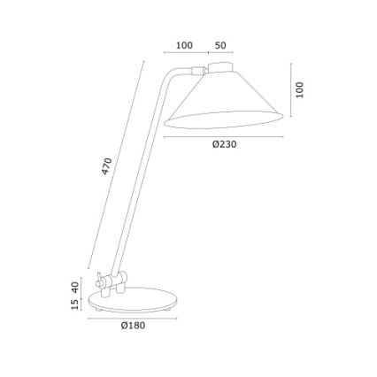 Argon 4996 - Stolní lampa GABIAN 1xE27/15W/230V bílá