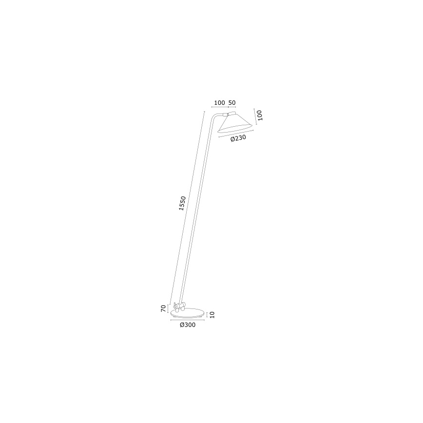 Argon 4997 - Stojací lampa GABIAN 1xE27/15W/230V bílá