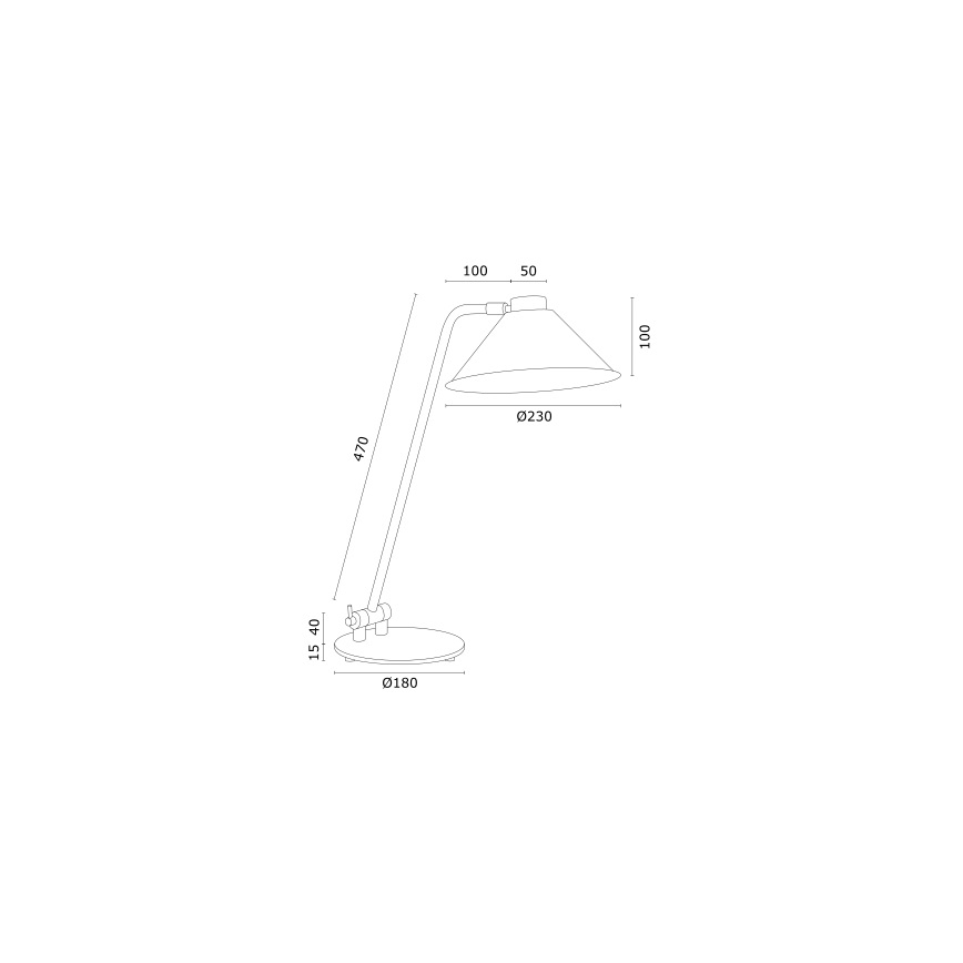 Argon 4998 - Stolní lampa GABIAN 1xE27/15W/230V černá