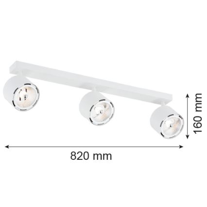 Argon 6100 - Bodové svítidlo CLEVLAND 3xGU10-AR111/12W/230V bílá