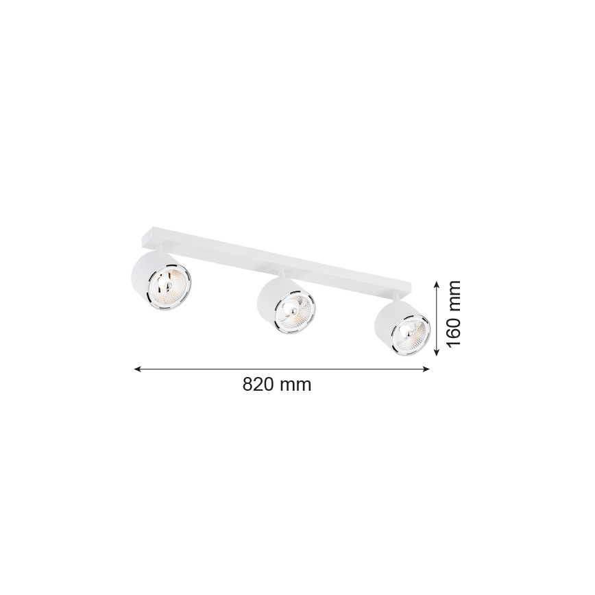 Argon 6100 - Bodové svítidlo CLEVLAND 3xGU10-AR111/12W/230V bílá