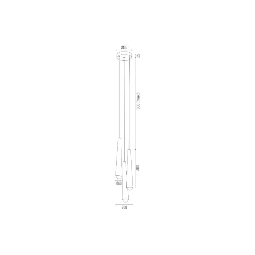 Argon 6102 - Lustr na lanku HOLLYWOOD 3xE14/7W/230V bílá