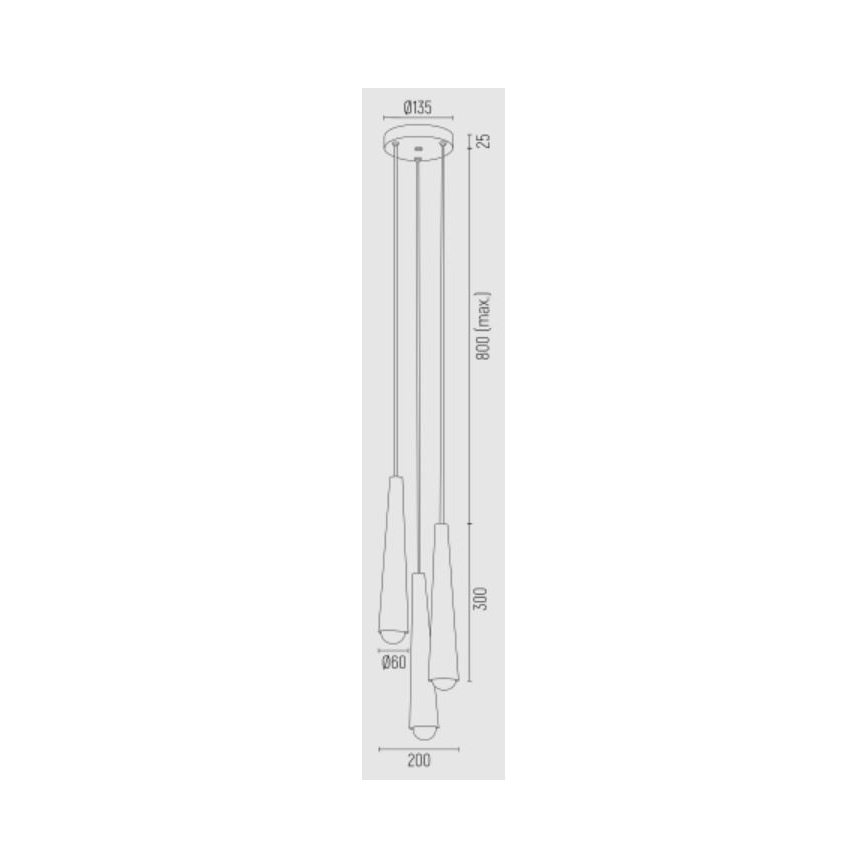 Argon 6103 - Lustr na lanku HOLLYWOOD 3xE14/7W/230V černá