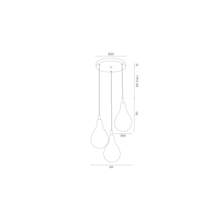 Argon 6105 - Lustr na lanku OAKLAND 3xG9/6W/230V černá