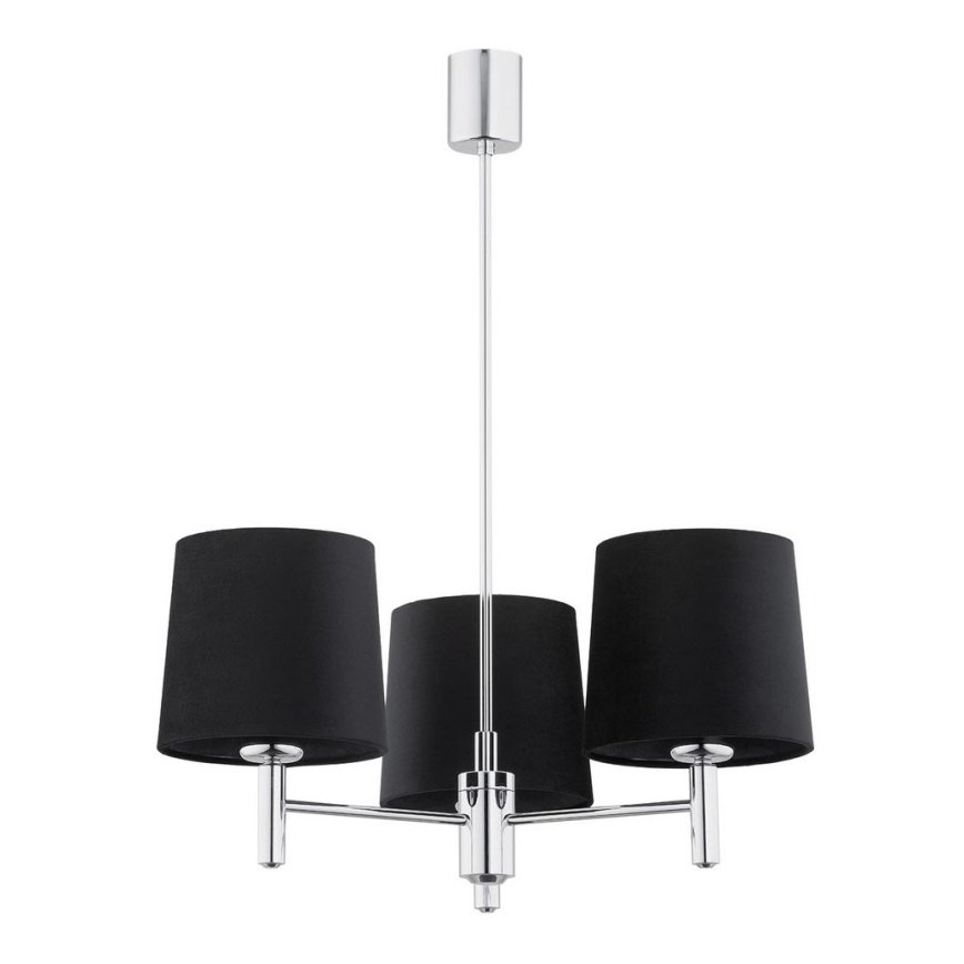 Argon 6108 - Lustr na tyči BOLZANO 3xE27/15W/230V černá