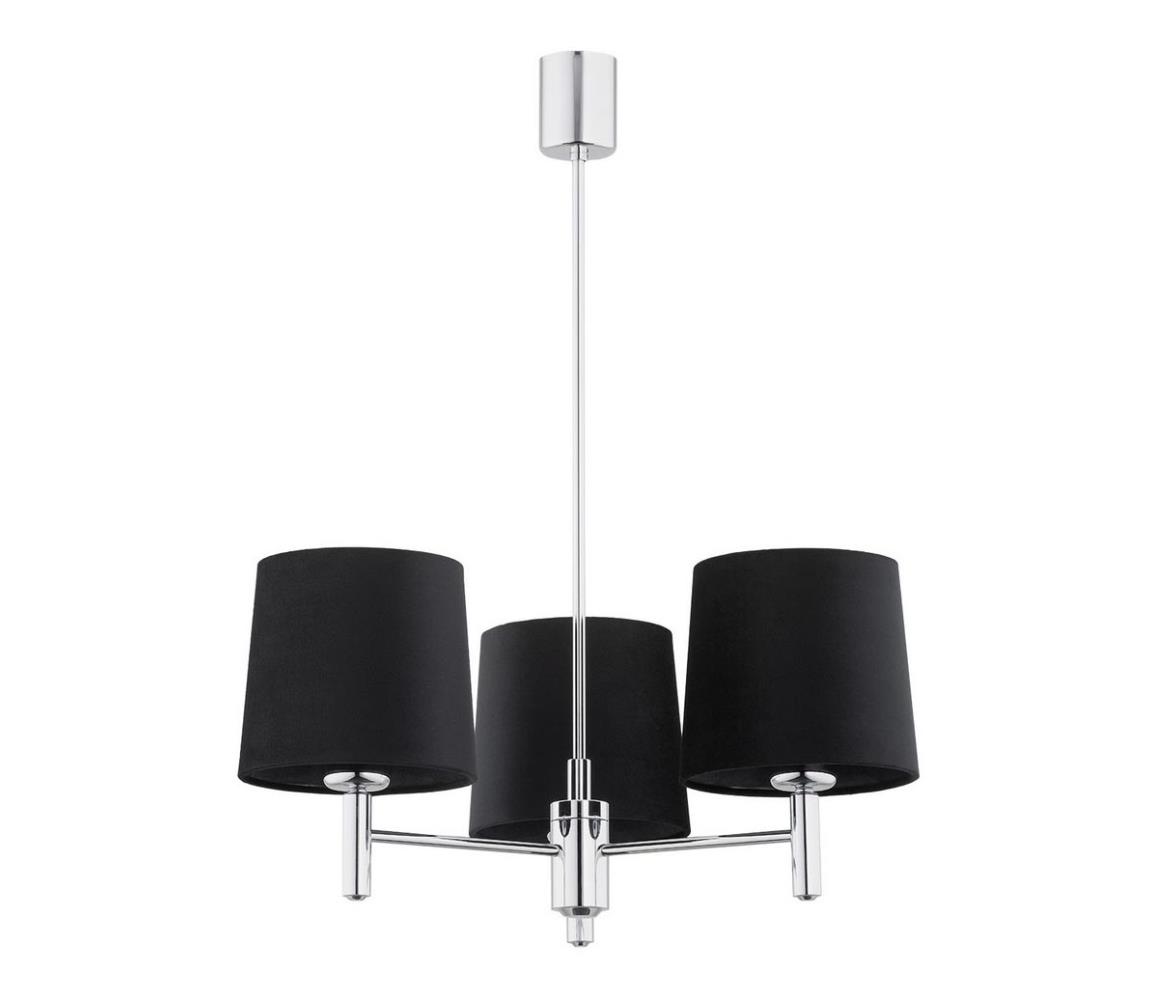 Argon Argon 6108 - Lustr na tyči BOLZANO 3xE27/15W/230V černá AR6108