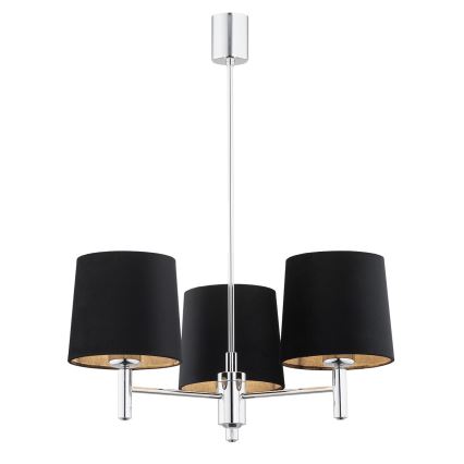 Argon 6108 - Lustr na tyči BOLZANO 3xE27/15W/230V černá