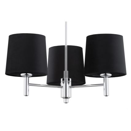 Argon 6108 - Lustr na tyči BOLZANO 3xE27/15W/230V černá