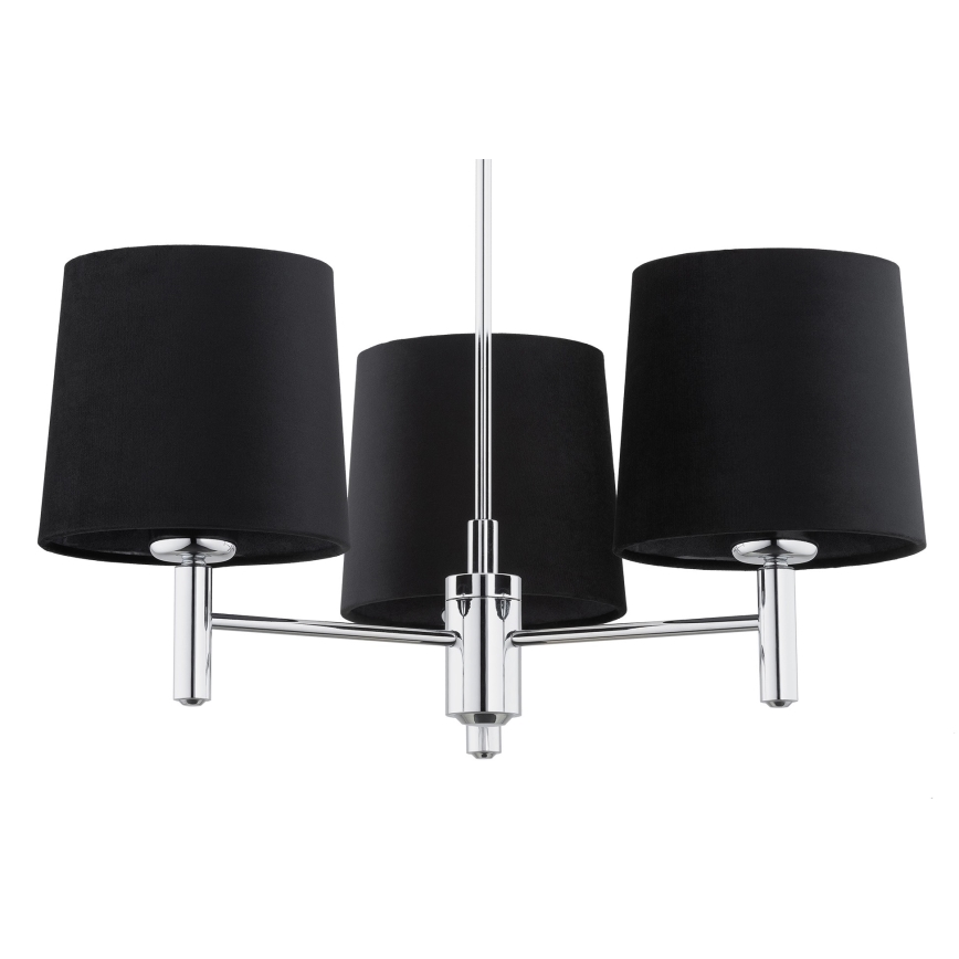 Argon 6108 - Lustr na tyči BOLZANO 3xE27/15W/230V černá