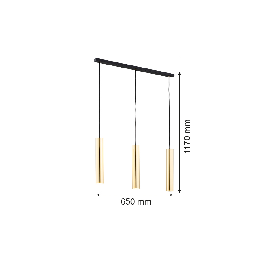 Argon 6113 - Lustr na lanku GOMERA 3xGU10/5W/230V zlatá